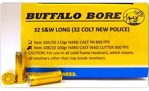 Buffalo Bore Ammunition 18B20 Personal Defense Strictly Business 500S&W Mag 440gr Gas Checked Lead Flat Nose 20 Per Box/12 Case