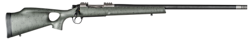 Christensen Arms CA10269315322 Summit TI  Full Size 7mm Rem Mag 3+1, 26" Natural Titanium Steel Threaded Barrel, Natural Titanium Aluminum Receiver, Green w/Black Webbing Fixed Thumbhole Stock