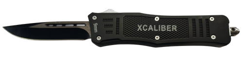 Xcaliber Knife Company  9mm  Medium 3.25" OTF Drop Point 440C SS Blade, 4.64" Steel Handle