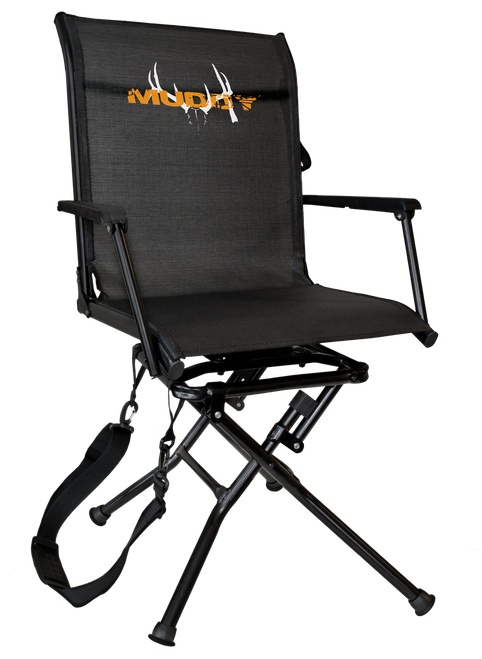 Muddy MUDMGS400 Swivel Ease  Ground Seat Black Steel