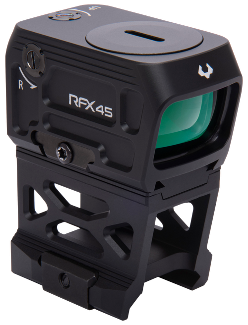 Viridian 9810060 RFX45  Black Anodized 1 x 24 mm x 15.5 mm 5 MOA Green Dot ACRO/Picatinny High 1/3 Cowitness Mount