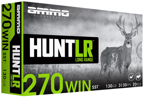 Ammo Inc 270W130SSTA20D Hunt Long Range 270Win 130gr Super Shock Tip 20 Per Box/10 Case