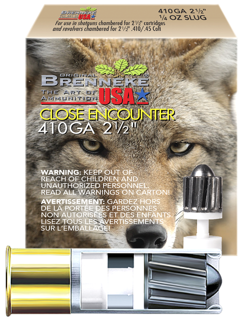 Brenneke SL4102CE Close Encounter Home Defense 410Gauge 2.50" 1/4oz Sabot Slug Shot 5 Per Box/90 Case