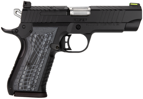Kimber Mfg.,inc 3100010 KDS9C  9mm 15+1 4.09" KimPro Black Front and Rear Serrations Stainless Steel Slide Gray and Black G10 Crosshatch Grip