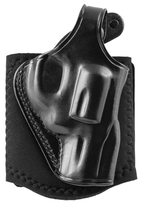 Galco AG118B Ankle Glove  Size Fits Ankles up to 13" Black Leather Hook & Loop Fits Ruger SP101 Fits Taurus 605 Right Hand