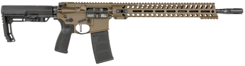 Patriot Ordnance Factory 01752 Minuteman Direct Impingement 5.56x45mm NATO 16.50" 30+1 Patriot Brown Rec/14.5" M-Lok Handguard Black Nitride Barrel Black Polymer Grip 6 Position MFT Stock