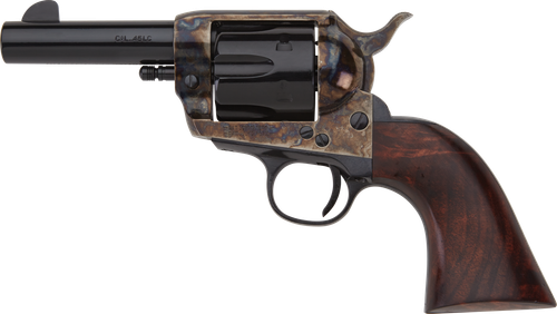 Pietta HF45CHS312NM 1873 Great Western II Sheriff 45 Colt (Long Colt) 6rd 3.50" Blued Steel Barrel & Cylinder, Color Case Hardened Steel Frame, Walnut Grip, Exposed Hammer