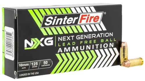 SinterFire Inc SF10125NXG Next Generation (NXG)  10mmAuto 125gr Lead Free Ball 50 Per Box/20 Case
