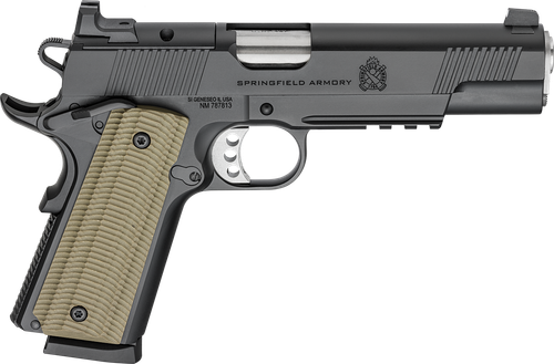 Springfield Armory PO9229AOS 1911 Operator 9mm 8+1 5" Black Cerakote Optic Ready Carbon Steel Slide Black Cerakote VZ G10 Grip