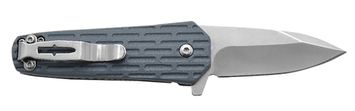 Camillus 19399 Wedge  2.25" Folding Spear Point Plain Silver Carbonitride Titanium 420 Stainless Steel Blade, Blue Textured GFN Handle