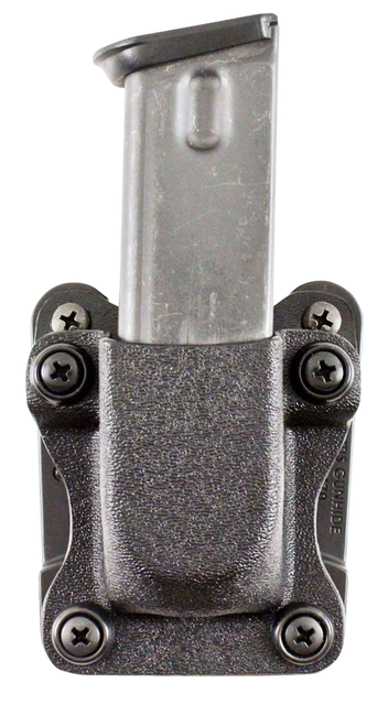 DeSantis Gunhide A86KJKKZ0 Quantico Single Mag Pouch OWB Black Kydex, Belt Clip Fits Belts Up To 1.50" Wide, Compatible w/Sig P365, Ambidextrous
