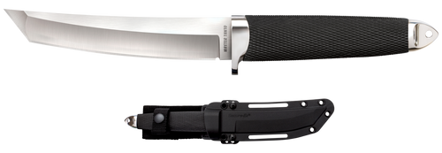 Cold Steel CS-35AB San Mai Master 6" Fixed Tanto Plain Satin VG-10 San Mai Blade/Black Textured/Oval Kray-Ex Handle Includes Sheath