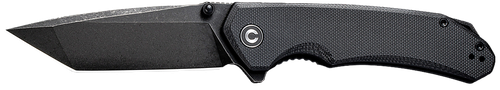 Civivi Knives C2023C Brazen  3.46" Folding Tanto Black Stonewashed D2 Steel Blade, Black Textured G10 Handle