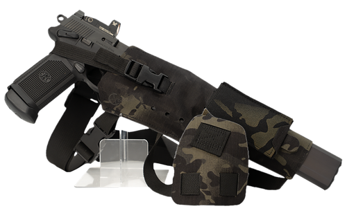 Cole-tac VWX109 Varmint Wrangler XL Pistol Holder Chest MultiCam Black Right Hand