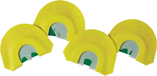 HS Strut STR05930 Premium Flex 4 Diaphragm Call Attracts Turkey Species Yellow Contains 4 Calls