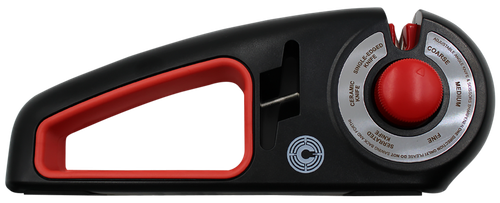 Caliber Gourmet CBGKS1 Knife Sharpener Adjustable Black/Red, Carbide/Ceramic Sharpener