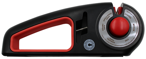 Caliber Gourmet CBGKS1 Knife Sharpener Adjustable Black/Red, Carbide/Ceramic Sharpener