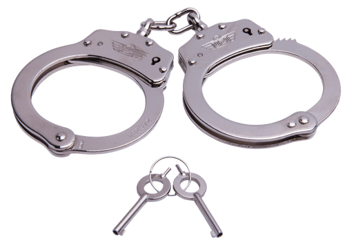 Uzi Accessories UZIHCCS Handcuffs Chain Silver Stainless Steel Includes 2 Keys