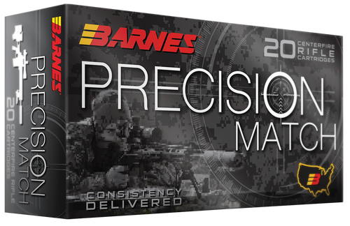 Barnes Bullets 32017 Precision Match  223Rem 55gr Match Burner OTM BT 20 Per Box/10 Case