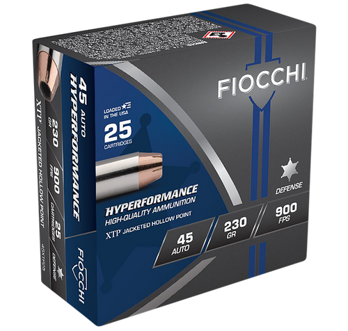 Fiocchi 45XTP25 Hyperformance  45ACP 230gr Hornady XTP Hollow Point 25 Per Box/20 Case