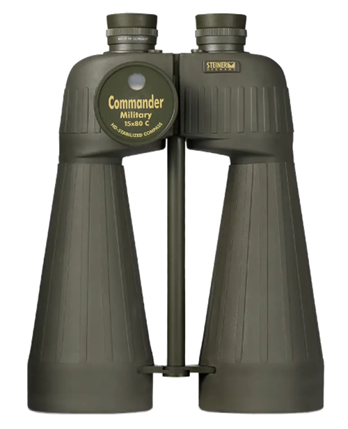 Steiner 2693 M1580 Reticle & Compass 15x80mm Range Finding Reticle Floating Prism Sports-Auto Focus, OD Green Makrolon w/Rubber Armor Features Compass
