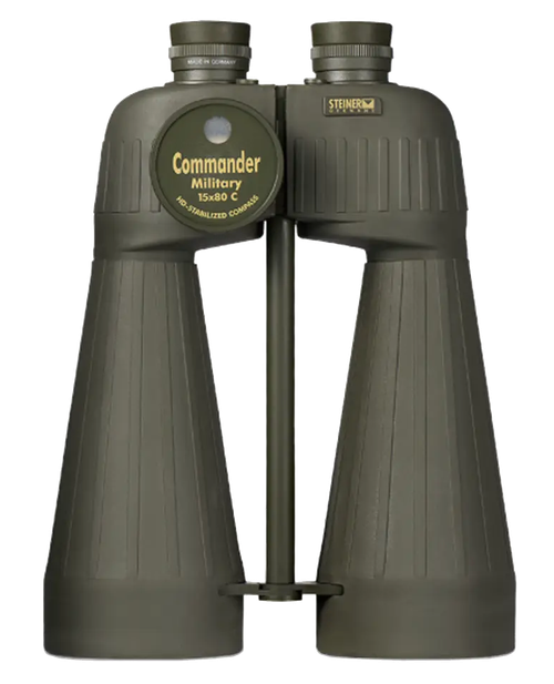 Steiner 2693 M1580 Reticle & Compass 15x80mm Range Finding Reticle Floating Prism Sports-Auto Focus, OD Green Makrolon w/Rubber Armor Features Compass