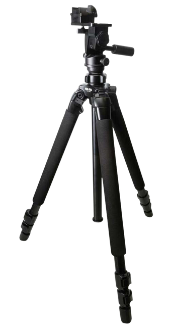 KOPF Jager KJ85003K Folding Tripod K700 Tripod made of Aluminum with Black Finish, Adjustable Reaper Rail, 3-Level Leg Extension, 21-87 Degree Pan & Tilt