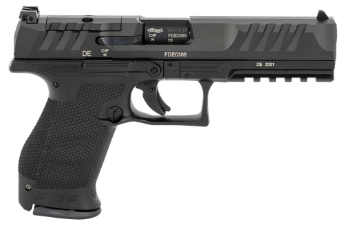Walther Arms 2844222 PDP  Compact Frame 9mm Luger 15+1 5" Black Steel Barrel, Black Optic Ready/Serrated Steel Slide, Black Polymer Frame w/Picatinny Rail, Textured Polymer Grip, Ambidextrous