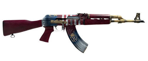 Zastava Arms Usa ZR7762AMS ZPAP M70 Limited Edition 7.62x39mm 30+1 16.30" 24K Gold Plated Barrel, Red/White/Blue 1.5mm Bulged Trunnion Receiver, Serbian Red Wood Furniture