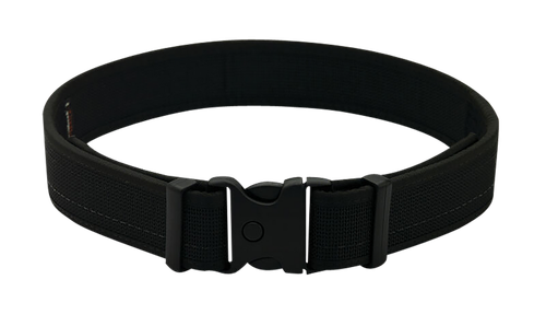 Uncle Mikes-leather(1791) BLTUM44/48MBL Deluxe Duty Gun Belt Matte Black Double Layer Nylon 44/48 2" Wide Buckle Closure