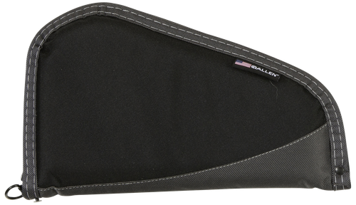 Allen 44411 Deluxe  Handgun Case Black w/Gray Trim, Foam Padding, Non-Absorbent Lining & Lockable Zipper 11" L