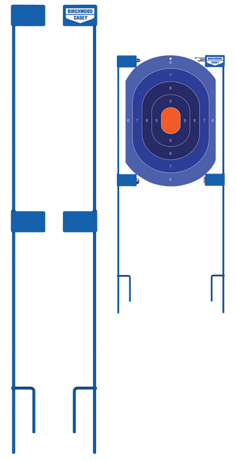 Birchwood Casey 49013 Adjustable Target Stakes  36" Stand Blue Steel Target 36" 2