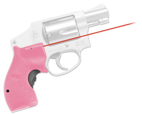 Crimson Trace 0134801 Lasergrips  Fits S&W J-Frame Round Butt, Red Laser 633nM Wavelength 5mW Output, Pink Polymer