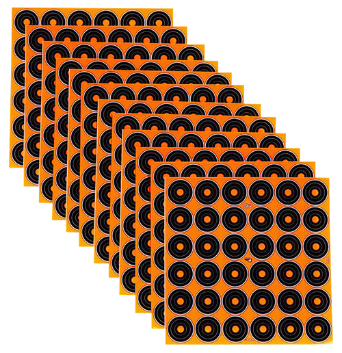 EZ-Aim 15250 Splash Reactive  Self-Adhesive Paper Black/Orange 1" Bullseye 12 Pack