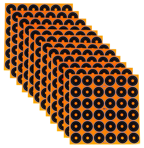 EZ-Aim 15250 Splash Reactive  Self-Adhesive Paper Black/Orange 1" Bullseye 12 Pack