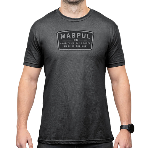 Magpul MAG1526-010-M Go Bang Parts  Charcoal Gray Cotton/Polyester Short Sleeve Medium