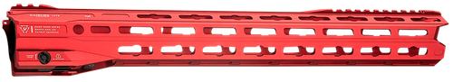 Strike Industries GRIDLOK-LITE-17-RED GridLok Lite with Quick Rail Detach System 17"L 1.57"D M-LOK Red Aluminum for AR-15
