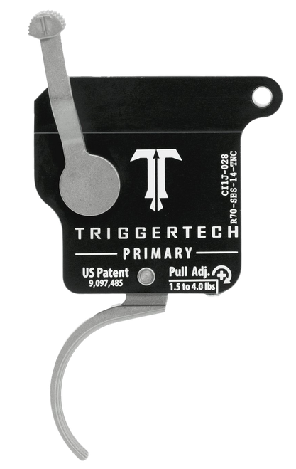TriggerTech R70SBS14TNC Primary Without Bolt Release Single-Stage Traditional Curved Trigger with 1.50-4 lbs Draw Weight for Remington 700 Right