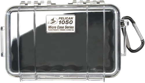 Pelican 1050025100 Micro Case  Black/Clear Polycarbonate 7.99" Long