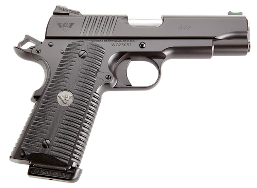 Wilson Combat ACPCOM9 ACP Commander 9mm Luger 10+1 4.25" Stainless Match Grade Barrel, Black Serrated Carbon Steel Slide, Black Armor-Tuff Carbon Steel Frame w/Beavertail, Black G10 Eagle Claw Grip