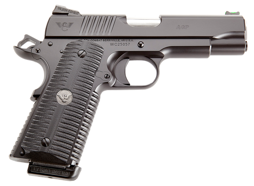 Wilson Combat ACPCOM9 ACP Commander 9mm Luger 10+1 4.25" Stainless Match Grade Barrel, Black Serrated Carbon Steel Slide, Black Armor-Tuff Carbon Steel Frame w/Beavertail, Black G10 Eagle Claw Grip
