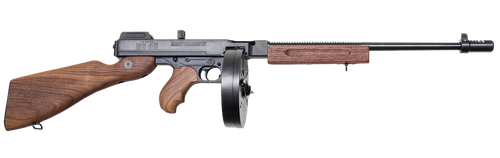 Thompson T1DH 1927A-1 Deluxe 45 ACP Caliber with 18" Barrel, 10+1 Capacity (Drum), Color Case Hardened Metal Finish, American Walnut Wood Stock Grip Right Hand