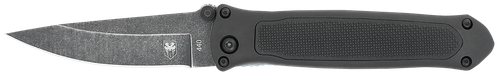 CobraTec Knives BLKHRQS Quick Strike  3.25" Folding Drop Point Plain Stonewashed 440 SS Blade, 4.50" G10 Handle