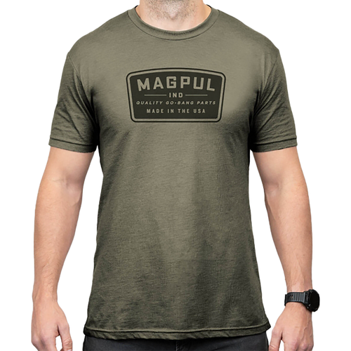 Magpul MAG1526-316-M Go Bang Parts  Olive Drab Heather Cotton/Polyester Short Sleeve Medium