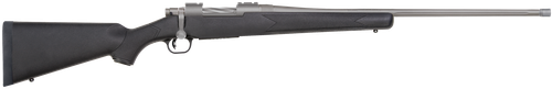 Mossberg 28245 Patriot  Full Size 6.5 PRC 4+1 24" Stainless Cerakote Fluted Threaded Barrel, Drilled & Tapped Stainless Cerakote Receiver, Black Fixed Synthetic Stock
