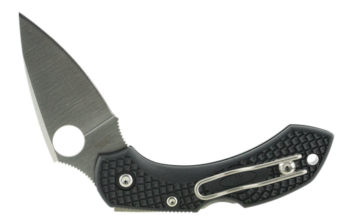 Spyderco C28PBK2 Dragonfly 2  2.25" Folding Clip Point Plain VG-10 SS Blade Black FRN Handle Includes Pocket Clip