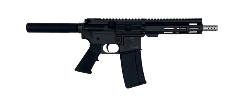 Great Lakes Firearms GL15223SSPBLK AR-15 Pistol 223 Wylde 30+1 7.50" Stainless Barrel, Black, 7" M-LOK Handguard, Buffer Tube (No Brace), A2 Grip