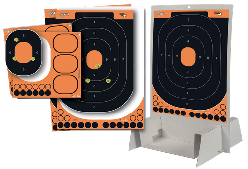 EZ-Aim 15548 Splash Reactive Trainer Kit Self-Adhesive Paper Black/Orange 14"x22" Oval