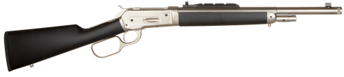 Taylors & Company 220090 1886 Ridge Runner Take Down 45-70 Gov Caliber with 4+1 Capacity, 18.50" Barrel, Matte Chrome Metal Finish & SoftTouch Black Synthetic Stock Right Hand (Full Size)