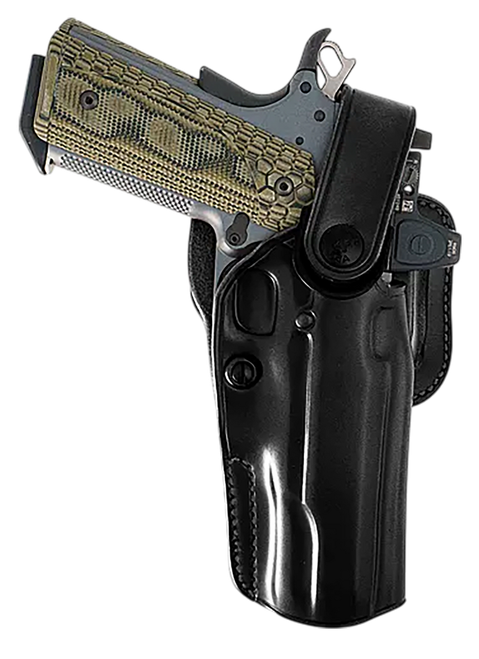 Galco APO224RB APO Strongside/Crossdraw OWB Black Steerhide Fits Glock 17 Gen1-5 Belt Holster Right Hand